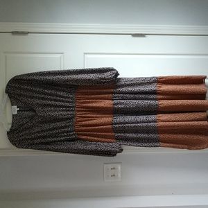 Bohome prairie dress multi colored